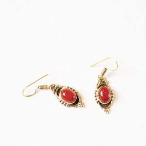 Indiai korall fülbevaló