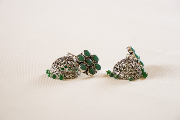 agate kő fülbevaló [zöld achát]