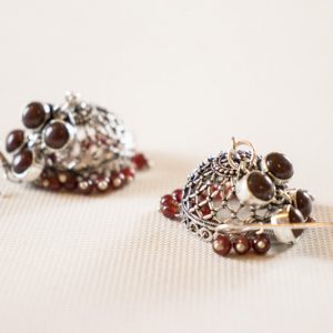 karneol fülbevaló [carnelian kristály]