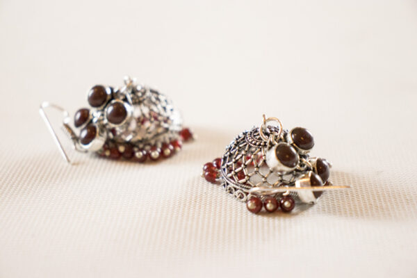 karneol fülbevaló [carnelian kristály]