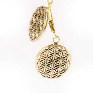 Réz fülbevaló - Élet virága